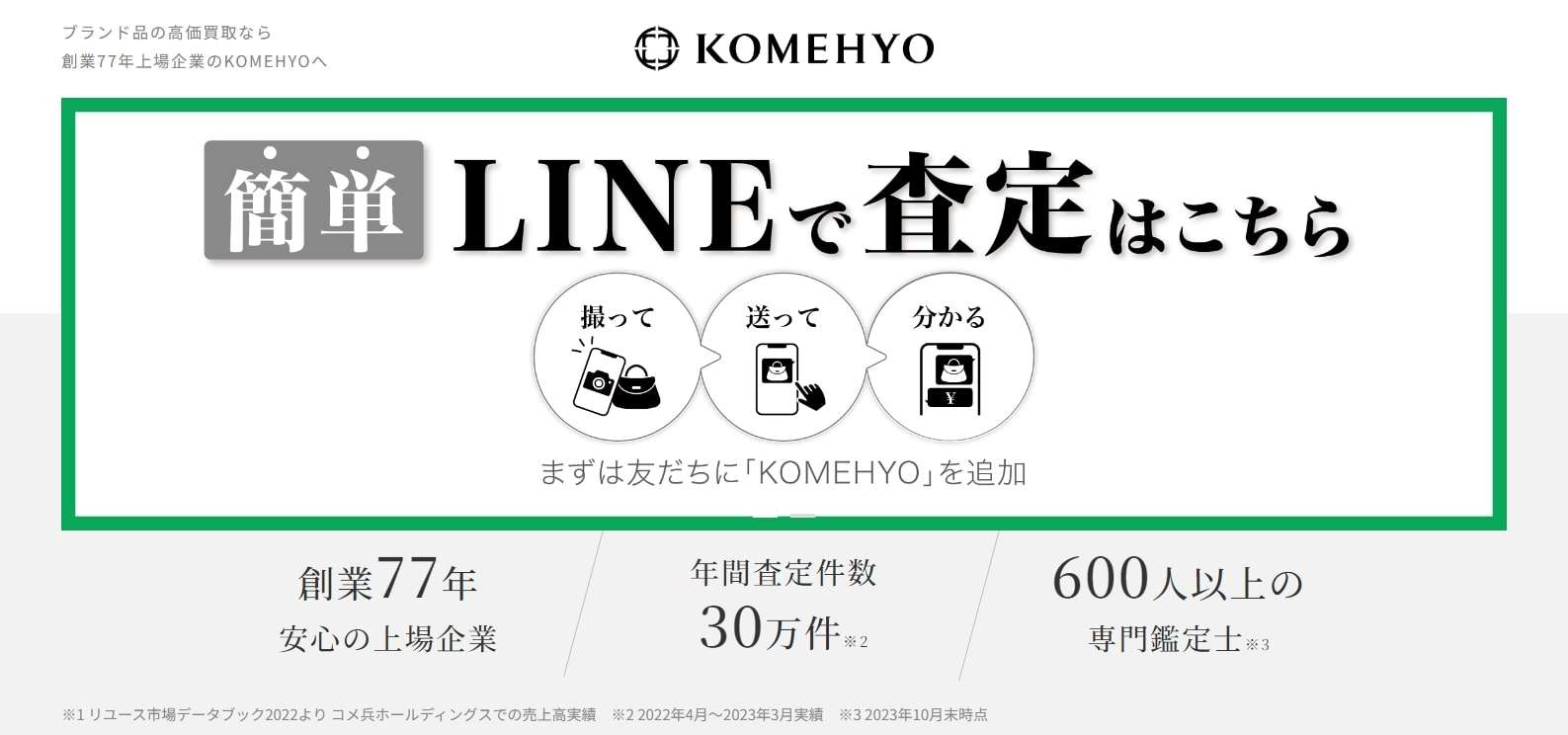 バッグの買取店のおすすめランキング７位：KOMEHYO(コメ兵)