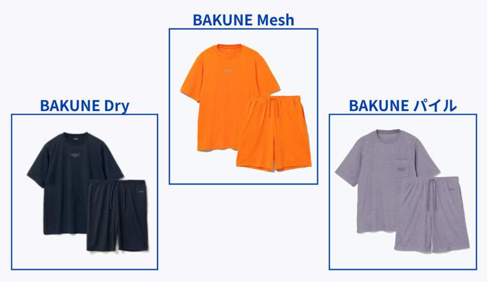 BAKUNE（バクネ）の半袖と長袖の選び方１．室温24℃以上
