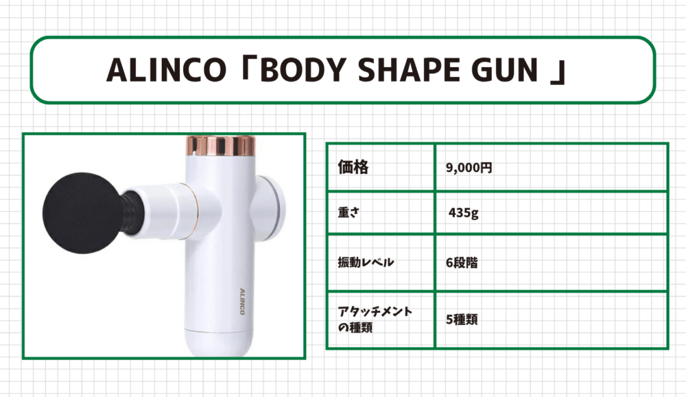 ドンキホーテのマッサージガンおすすめ4位:ALINCO「BODY SHAPE GUN 」