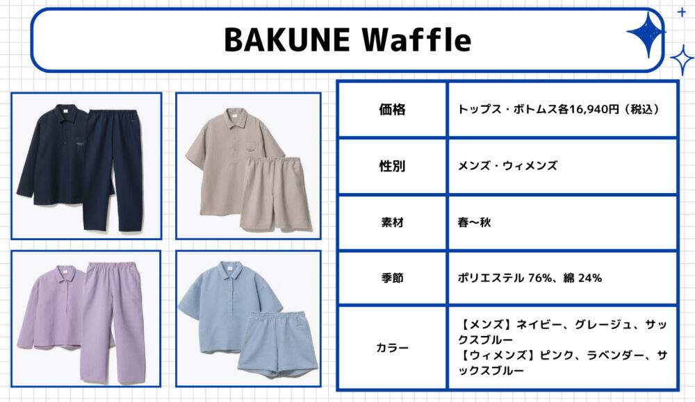 【NEW】BAKUNE Waffle（バクネ ワッフル）