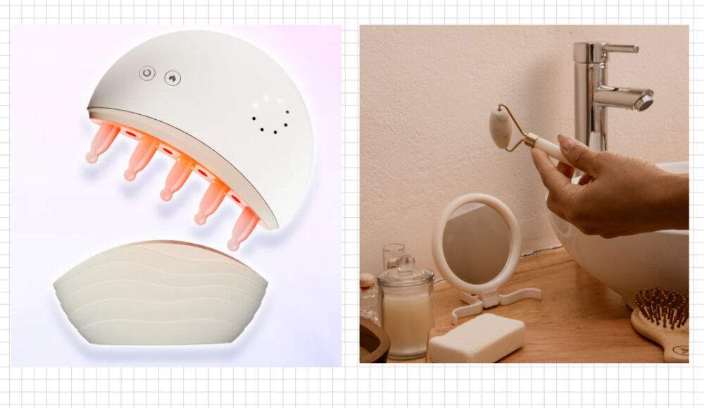 天然石ホットかっさとフェイスローラーとの比較