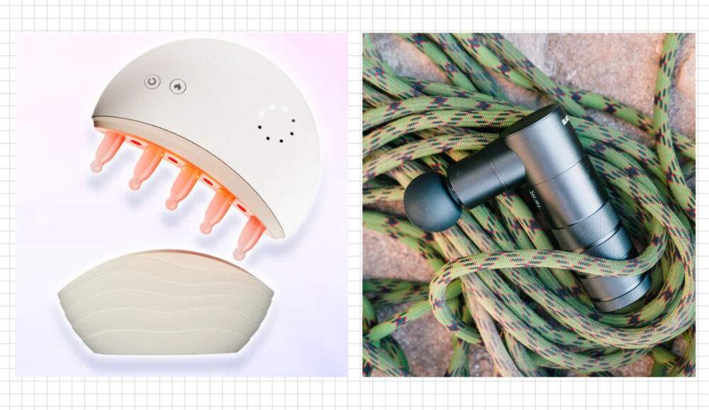 天然石ホットかっさとマッサージガンとの比較