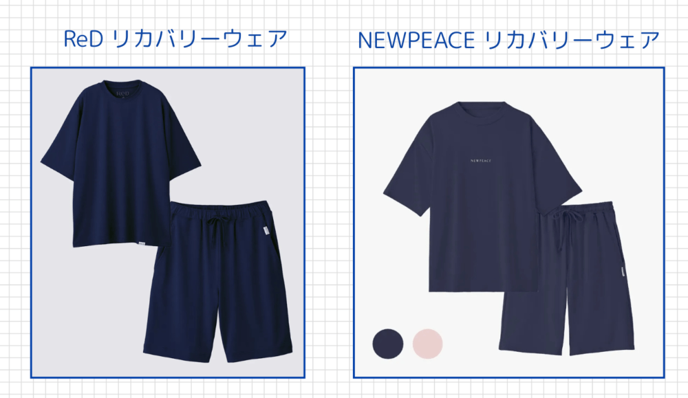 ReDとNEWPEACEリカバリーウェアの違い