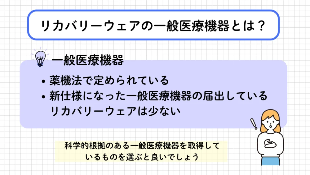 リカバリーウェアに関するよくある質問２．リカバリーウェアは一般医療機器じゃないとだめ？