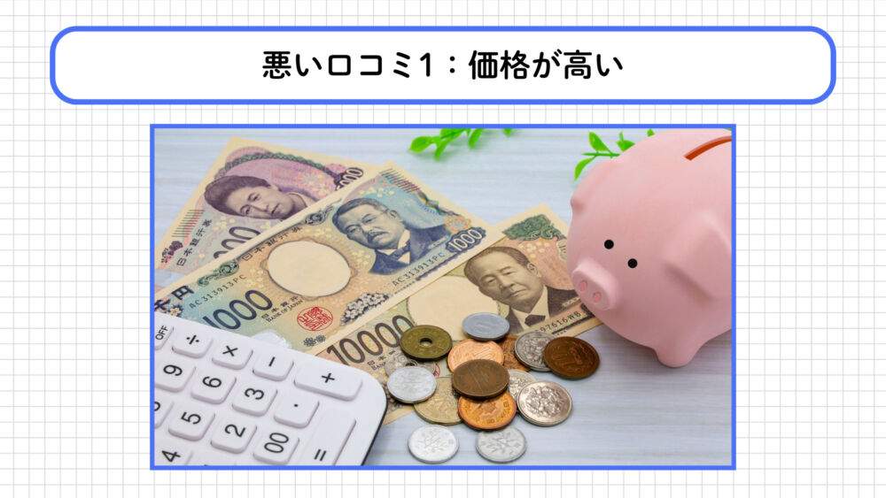 BAKUNEに関する悪い口コミ：価格が高い